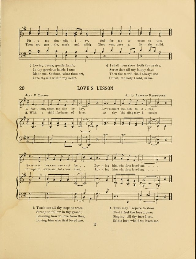 Songs for Little People: for use in Sunday-School, the kindergarten and the home page 19