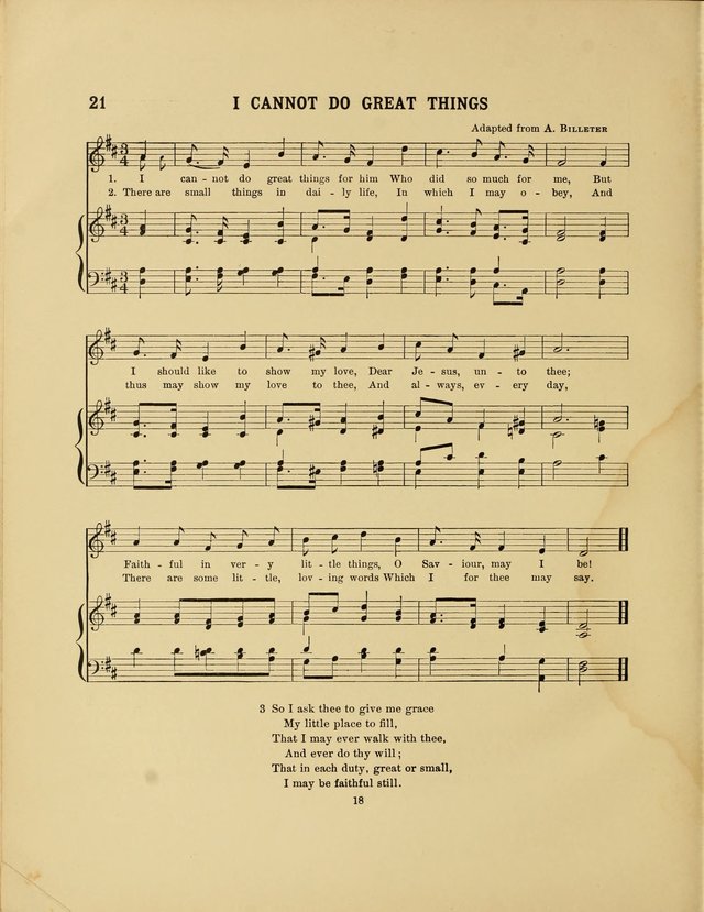 Songs for Little People: for use in Sunday-School, the kindergarten and the home page 20