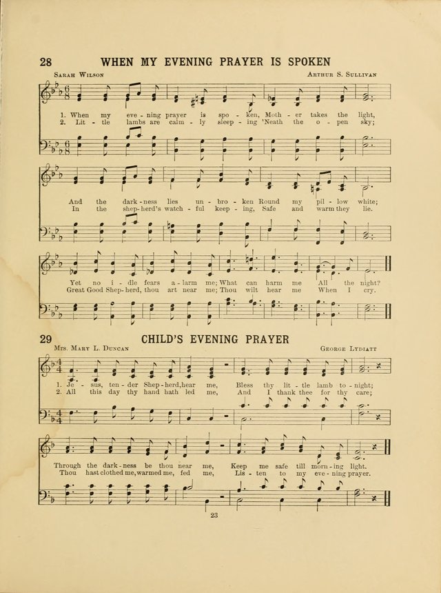 Songs for Little People: for use in Sunday-School, the kindergarten and the home page 25