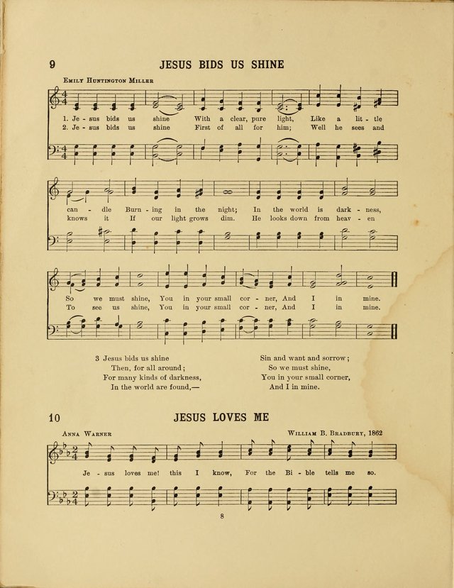 Songs for Little People: for use in Sunday-School, the kindergarten and the home page 8