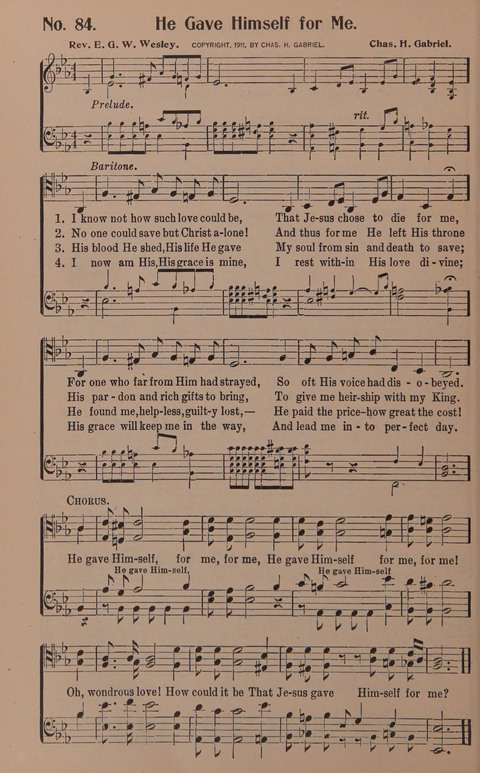 Songs for Men: A Collection of Gospel Songs for Male Quartets and Choruses page 84