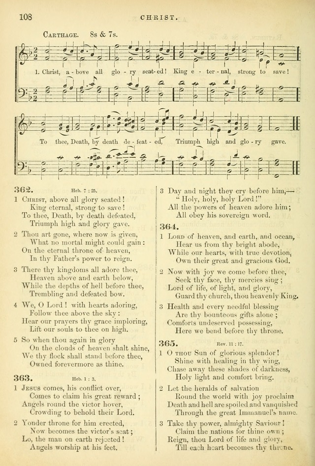 Songs for the Sanctuary, or Hymns and Tunes for Christian Worship page 108