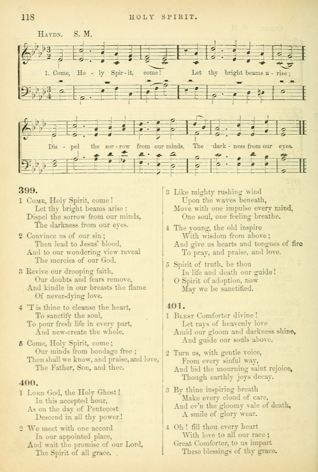 Songs for the Sanctuary, or Hymns and Tunes for Christian Worship page 118