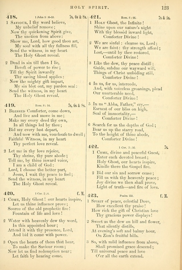 Songs for the Sanctuary, or Hymns and Tunes for Christian Worship page 123