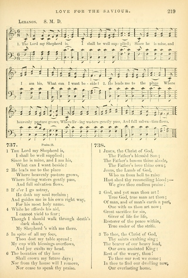 Songs for the Sanctuary, or Hymns and Tunes for Christian Worship page 219