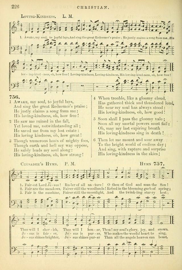 Songs for the Sanctuary, or Hymns and Tunes for Christian Worship page 226
