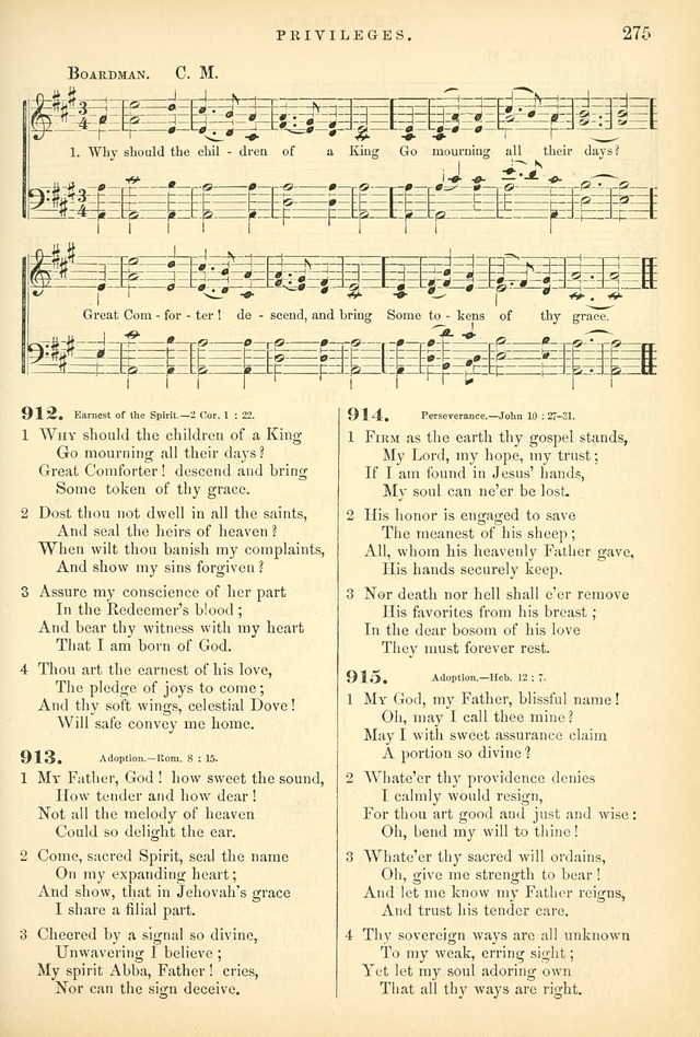 Songs for the Sanctuary, or Hymns and Tunes for Christian Worship page 275