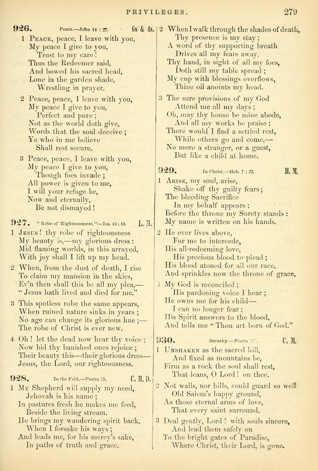 Songs for the Sanctuary, or Hymns and Tunes for Christian Worship page 279