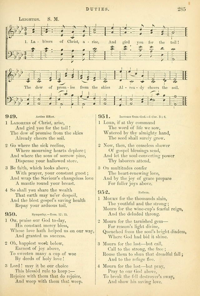 Songs for the Sanctuary, or Hymns and Tunes for Christian Worship page 285