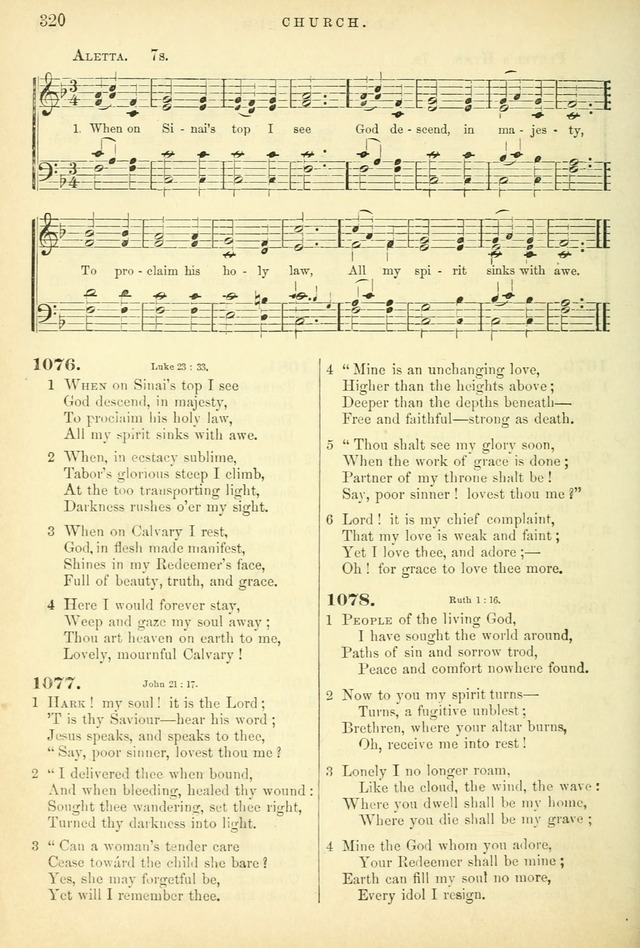 Songs for the Sanctuary, or Hymns and Tunes for Christian Worship page 320
