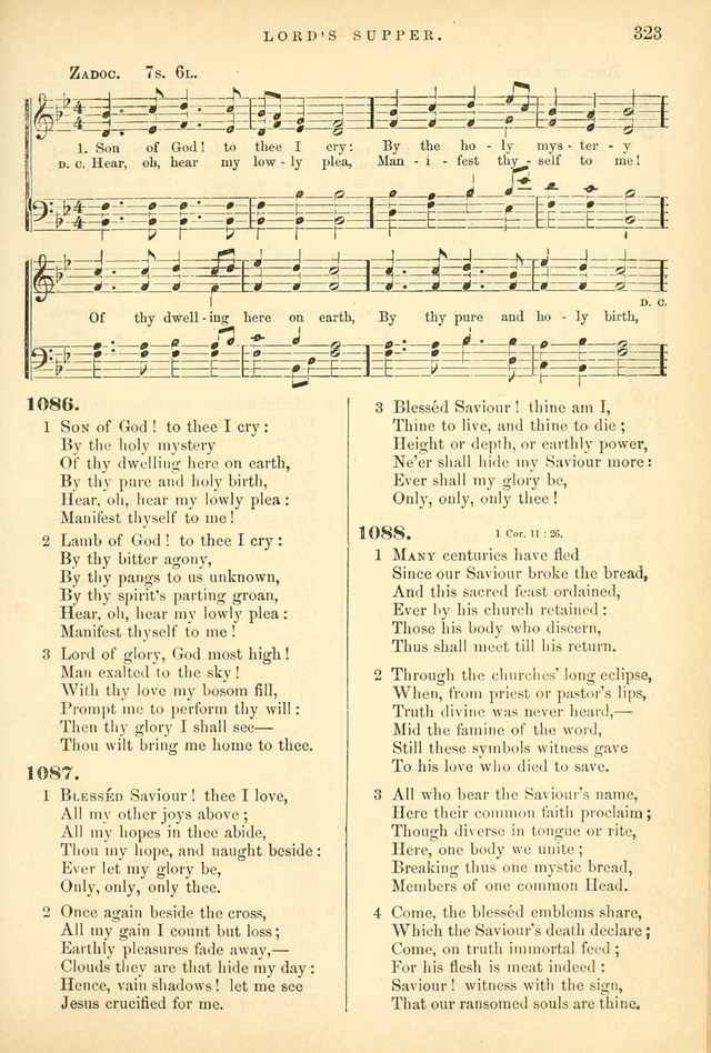Songs for the Sanctuary, or Hymns and Tunes for Christian Worship page 323