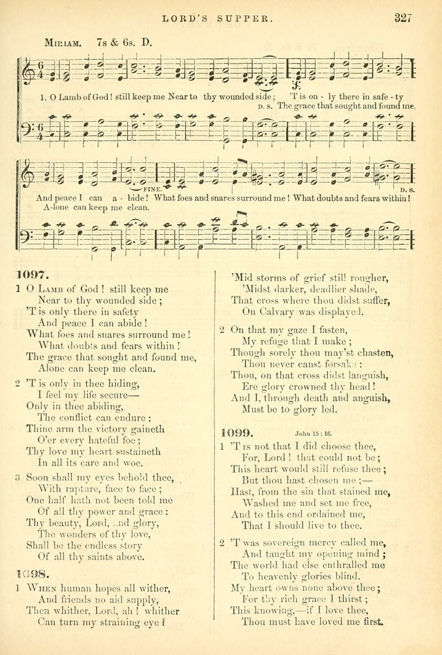 Songs for the Sanctuary, or Hymns and Tunes for Christian Worship page 327