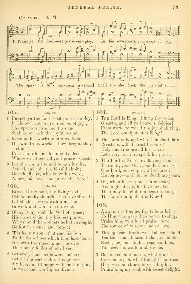 Songs for the Sanctuary, or Hymns and Tunes for Christian Worship page 33