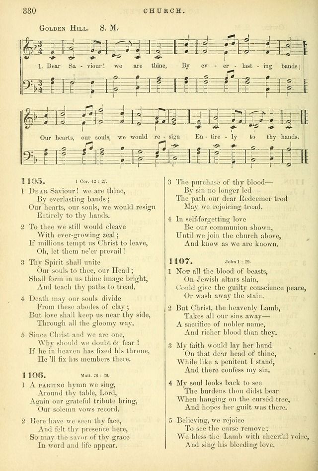 Songs for the Sanctuary, or Hymns and Tunes for Christian Worship page 330