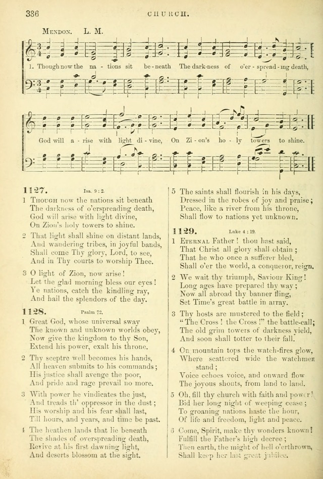 Songs for the Sanctuary, or Hymns and Tunes for Christian Worship page 336