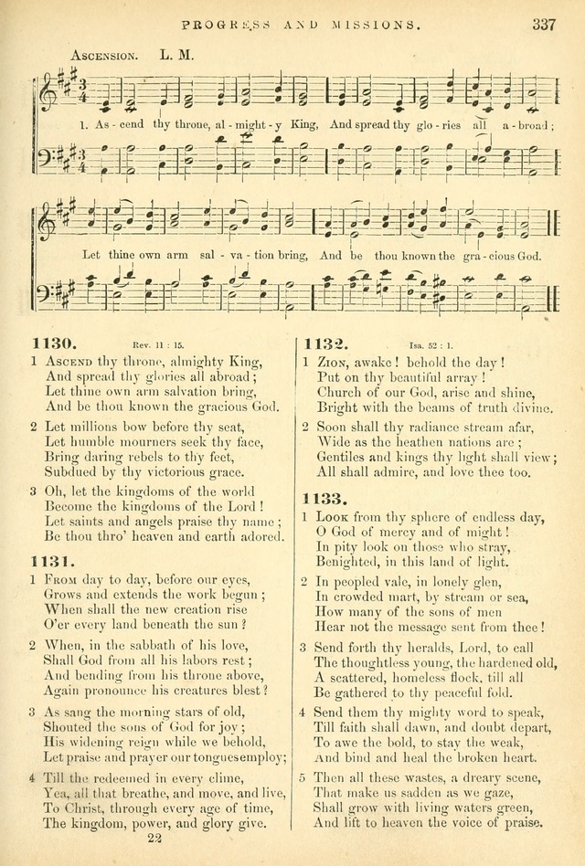 Songs for the Sanctuary, or Hymns and Tunes for Christian Worship page 337