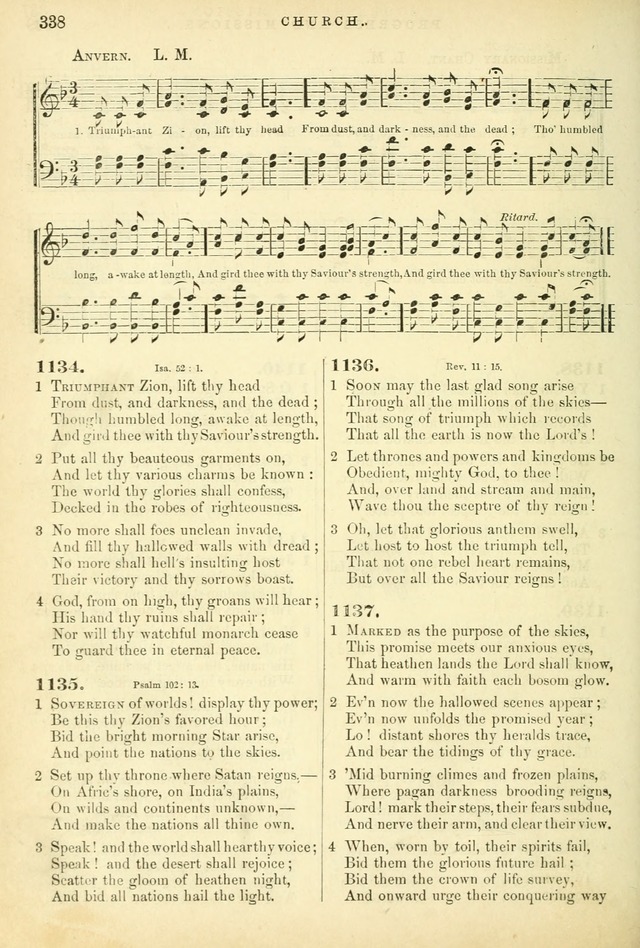 Songs for the Sanctuary, or Hymns and Tunes for Christian Worship page 338