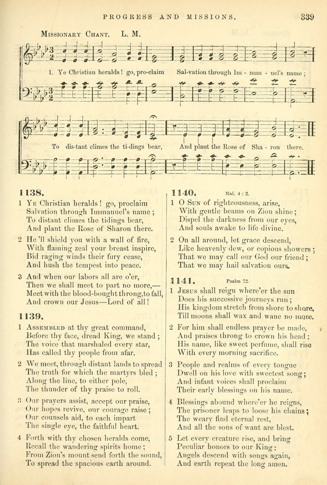 Songs for the Sanctuary, or Hymns and Tunes for Christian Worship page 339