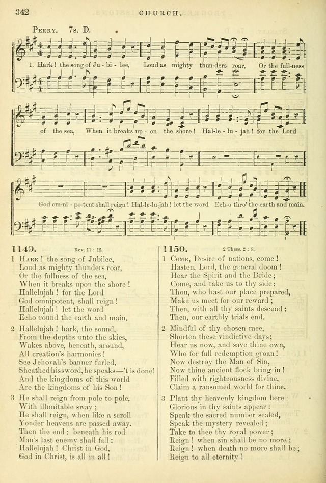 Songs for the Sanctuary, or Hymns and Tunes for Christian Worship page 342