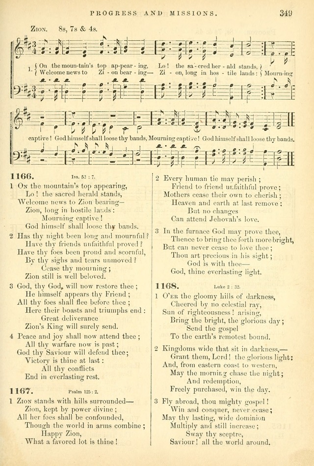 Songs for the Sanctuary, or Hymns and Tunes for Christian Worship page 349