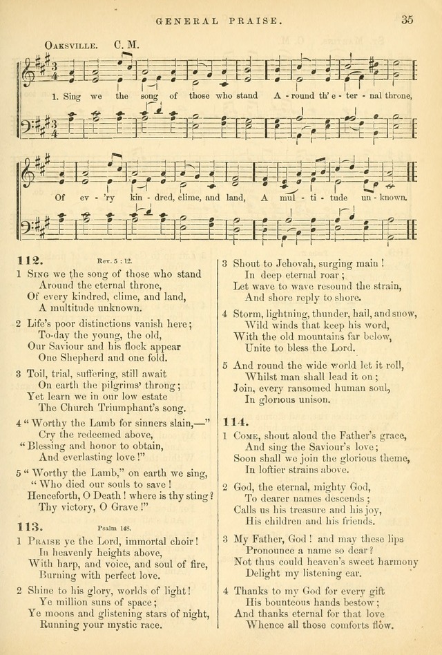 Songs for the Sanctuary, or Hymns and Tunes for Christian Worship page 35
