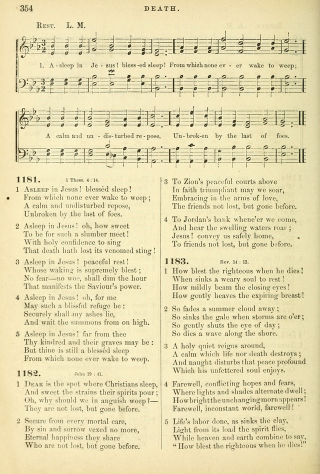 Songs for the Sanctuary, or Hymns and Tunes for Christian Worship page 354