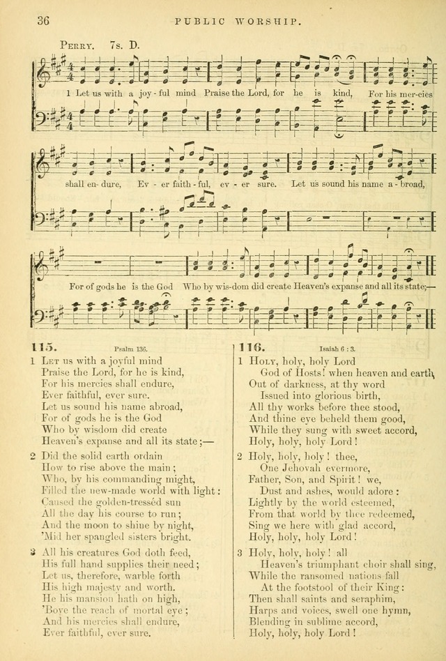 Songs for the Sanctuary, or Hymns and Tunes for Christian Worship page 36