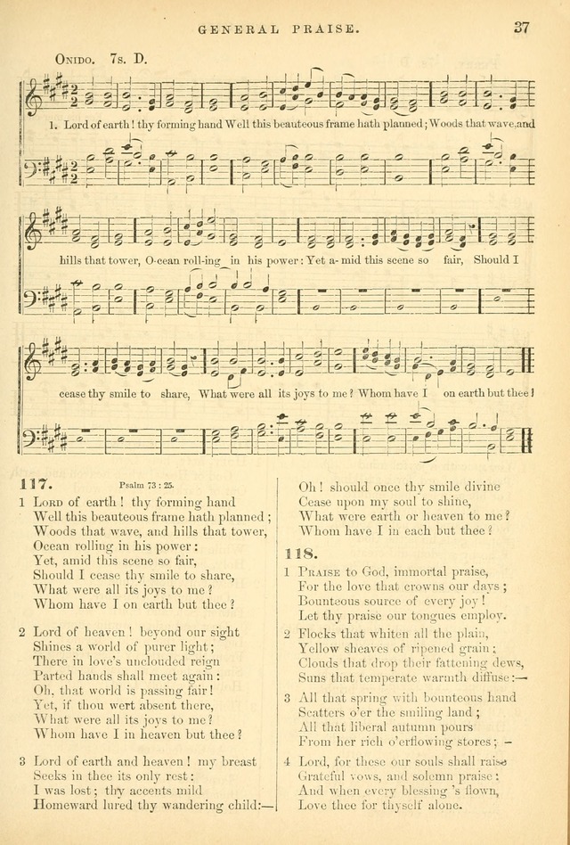 Songs for the Sanctuary, or Hymns and Tunes for Christian Worship page 37