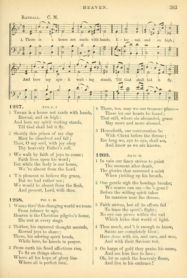 Songs for the Sanctuary, or Hymns and Tunes for Christian Worship page 383