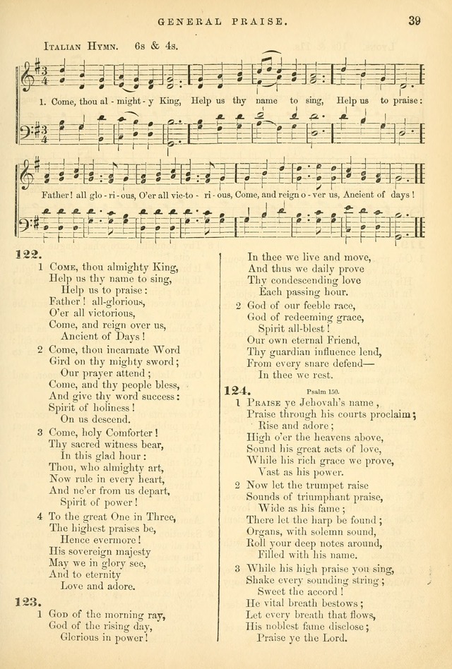 Songs for the Sanctuary, or Hymns and Tunes for Christian Worship page 39