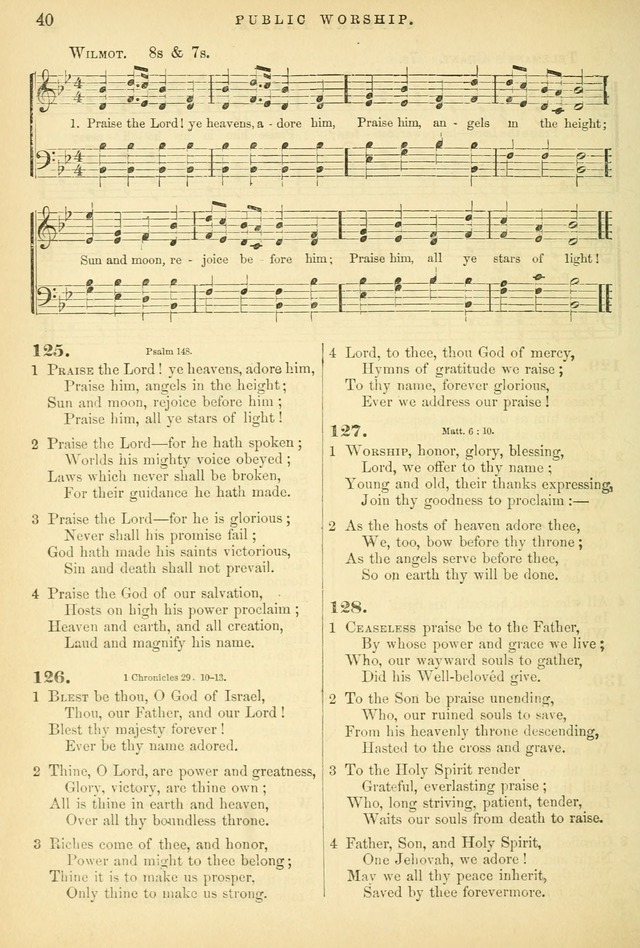 Songs for the Sanctuary, or Hymns and Tunes for Christian Worship page 40