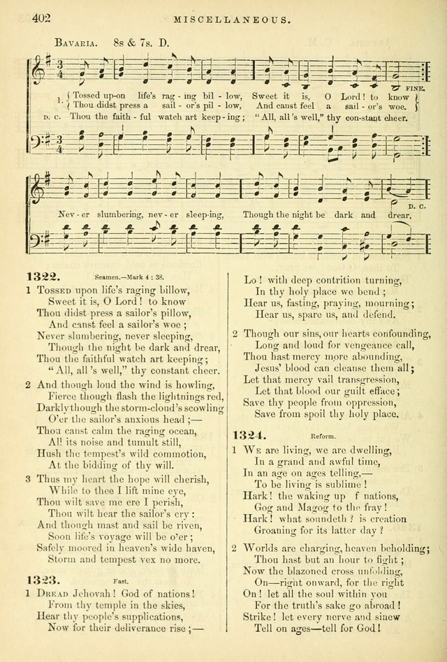 Songs for the Sanctuary, or Hymns and Tunes for Christian Worship page 402
