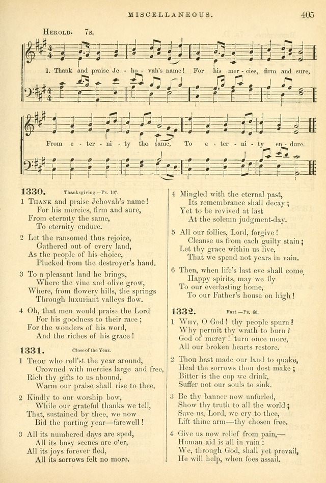 Songs for the Sanctuary, or Hymns and Tunes for Christian Worship page 405