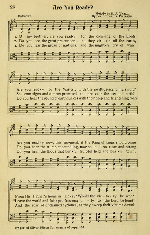 Songs for Service: in Church and Home page 28