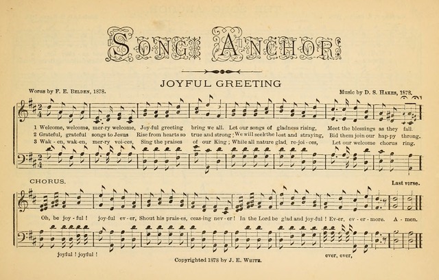Song Anchor: a Choice Collection of Favorites for Sabbath School and Praise Service page 3