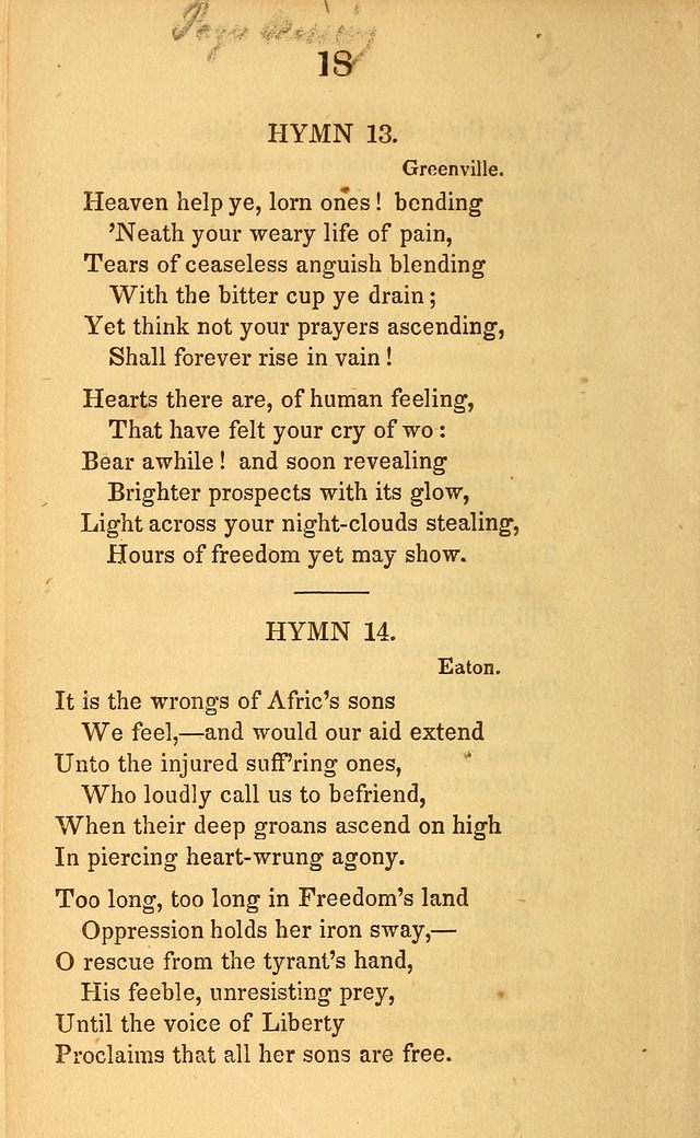 A Selection of Anti-Slavery Hymns: for the use of the friends of emancipation page 14