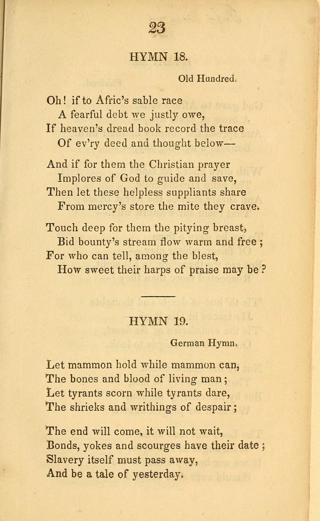 A Selection of Anti-Slavery Hymns: for the use of the friends of emancipation page 15