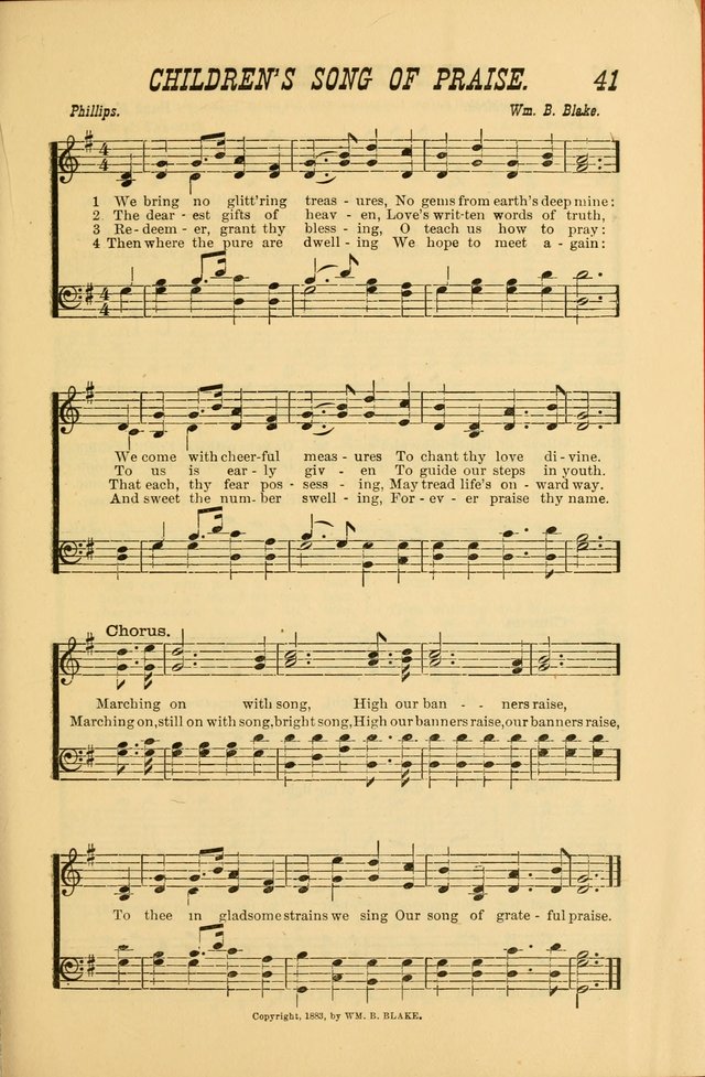Sabbath Bells: for the Sunday-school and for prayer, praise, and gospel meetings page 41