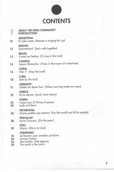 Sent by the Lord: songs of the world church, vol. 2 page 3