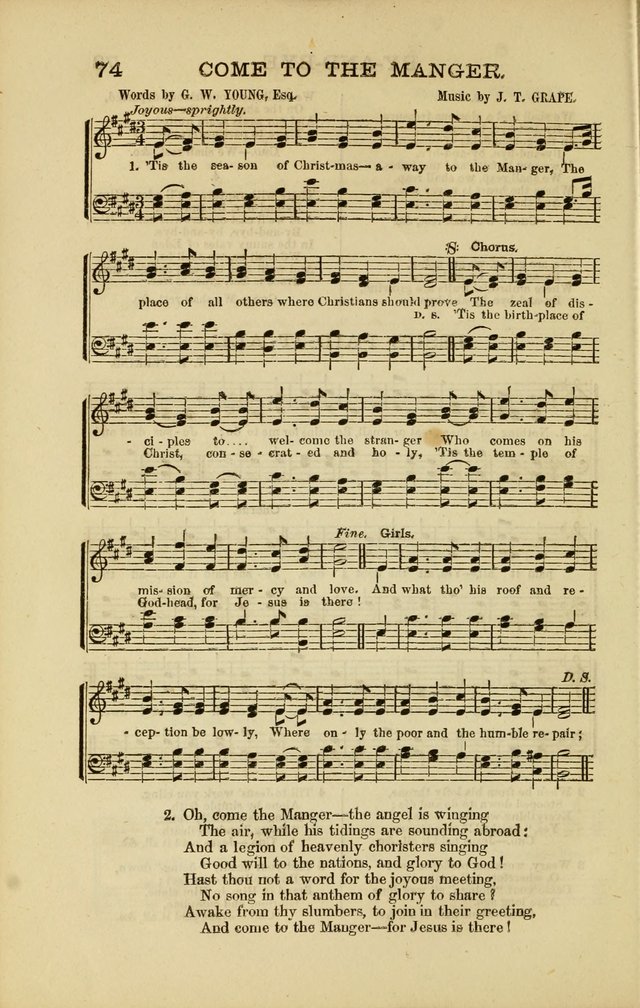 Sabbath Carols : A New Collection of Music and Hymns page 73