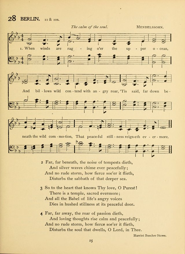 School and College Hymnal: a collection of hymns and of selections for responsive readings page 25