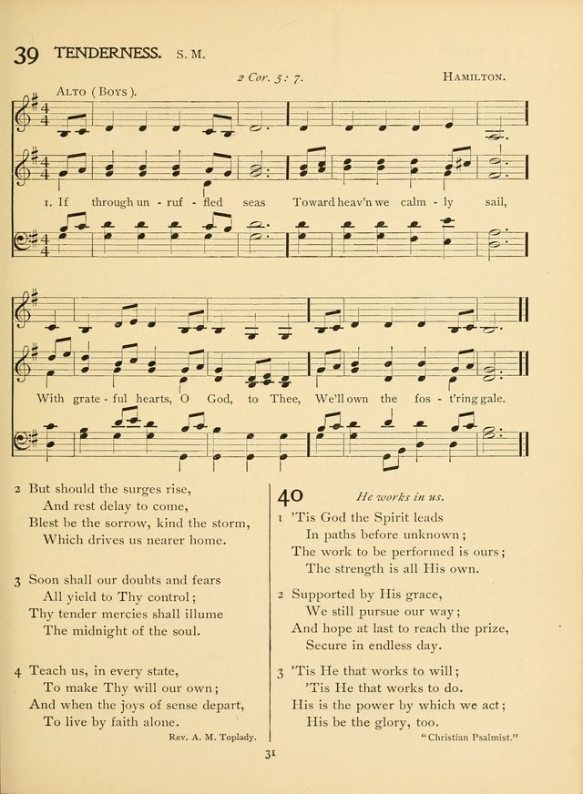 School and College Hymnal: a collection of hymns and of selections for responsive readings page 31