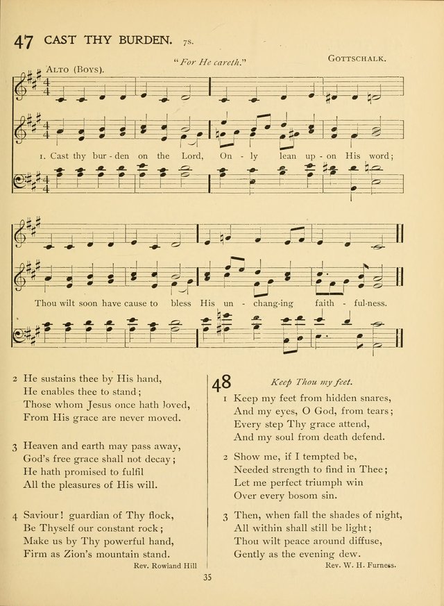 School and College Hymnal: a collection of hymns and of selections for responsive readings page 35