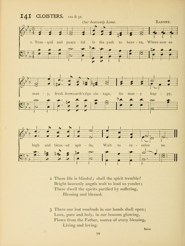School and College Hymnal: a collection of hymns and of selections for responsive readings page 96