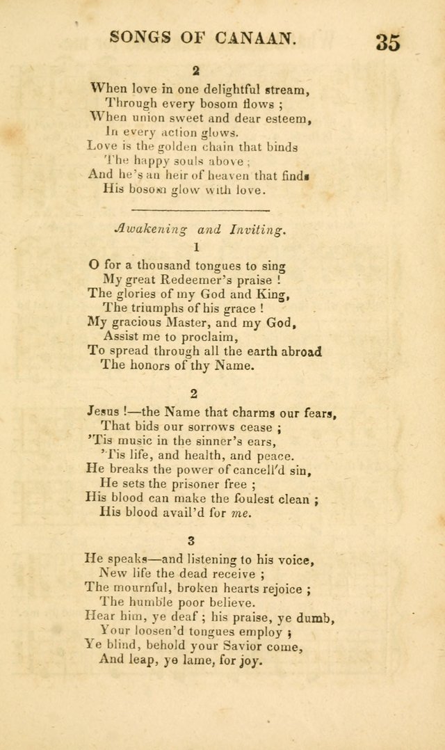 Songs of Canaan, or the Millennial Harmonist: a collection of hymns and tunes designed for social devotion page 40