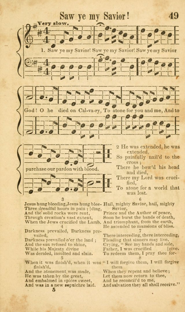 Songs of Canaan, or the Millennial Harmonist: a collection of hymns and tunes designed for social devotion page 54