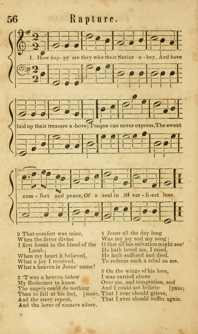 Songs of Canaan, or the Millennial Harmonist: a collection of hymns and tunes designed for social devotion page 61