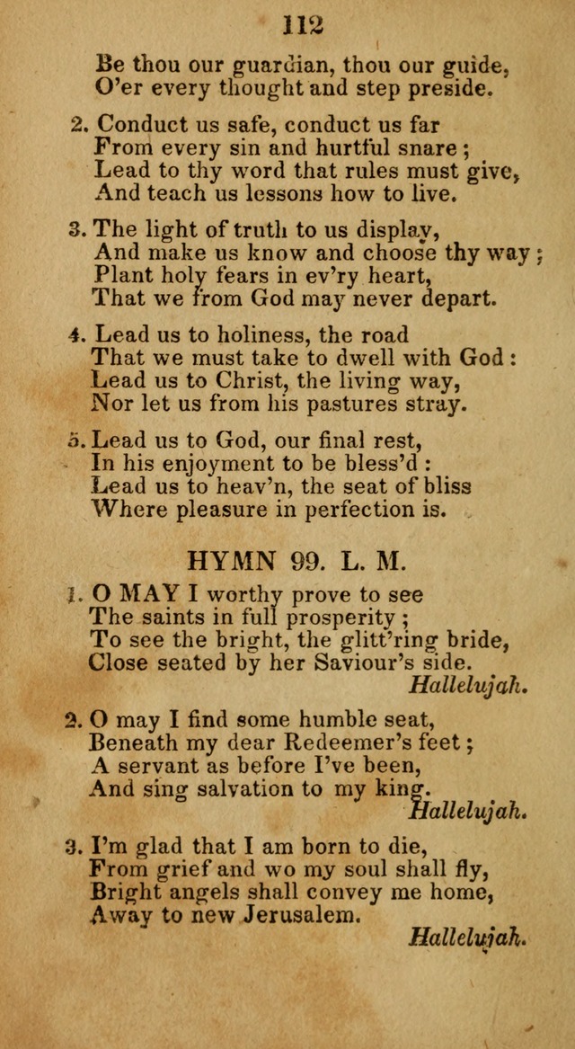 Social and Camp-meeting Songs, for the Pious (9th ed. enl.) page 112