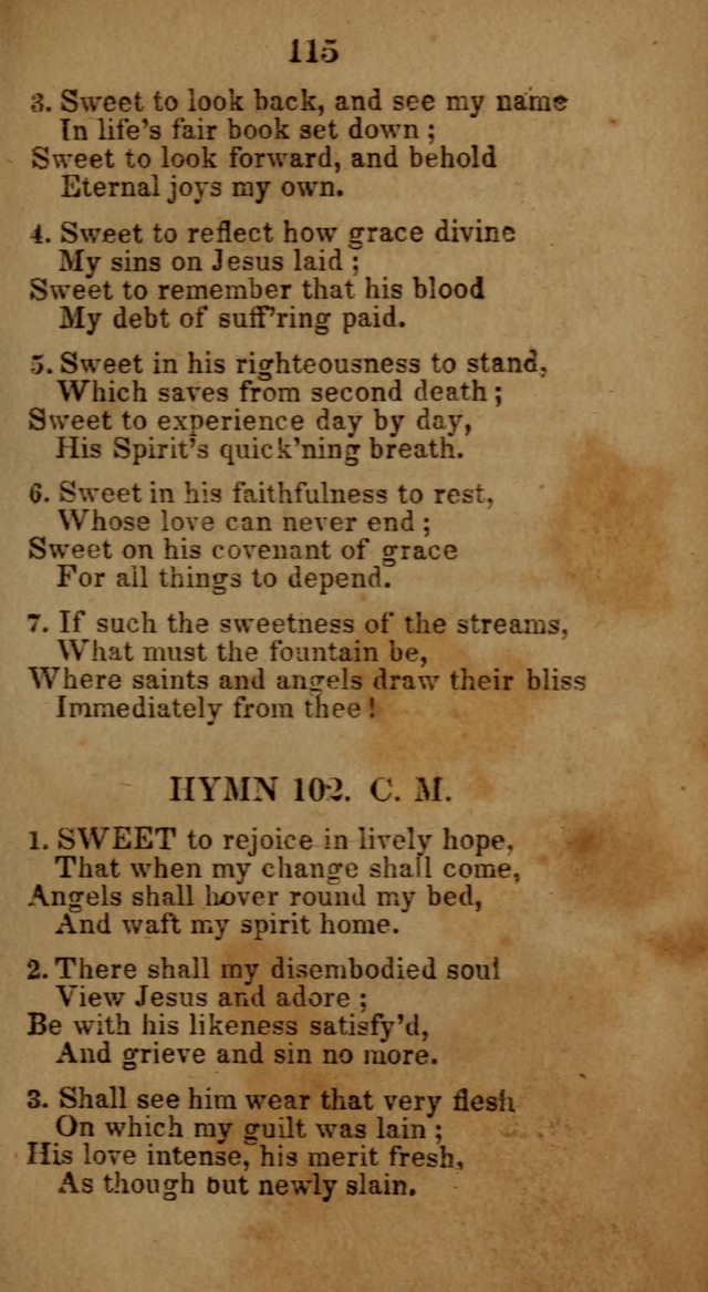 Social and Camp-meeting Songs, for the Pious (9th ed. enl.) page 115