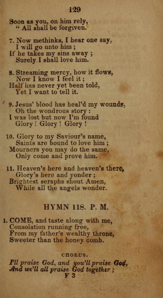Social and Camp-meeting Songs, for the Pious (9th ed. enl.) page 129